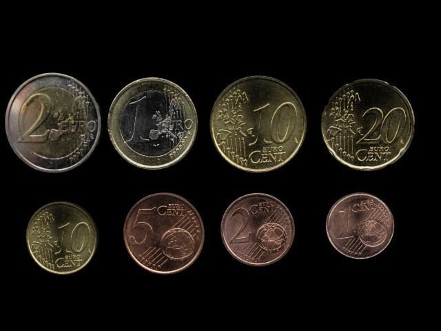 A full set of Euro coins 3D model_1