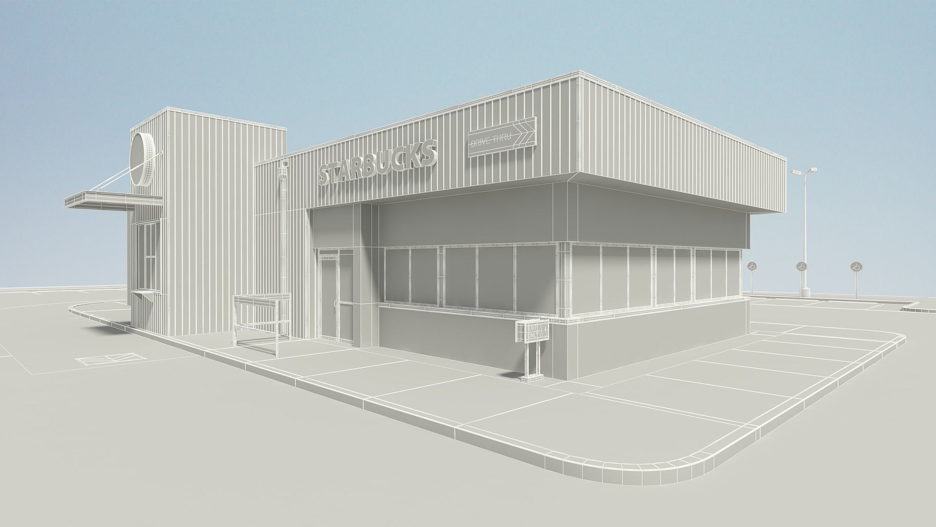 Starbucks Coffee Store 3D model_11