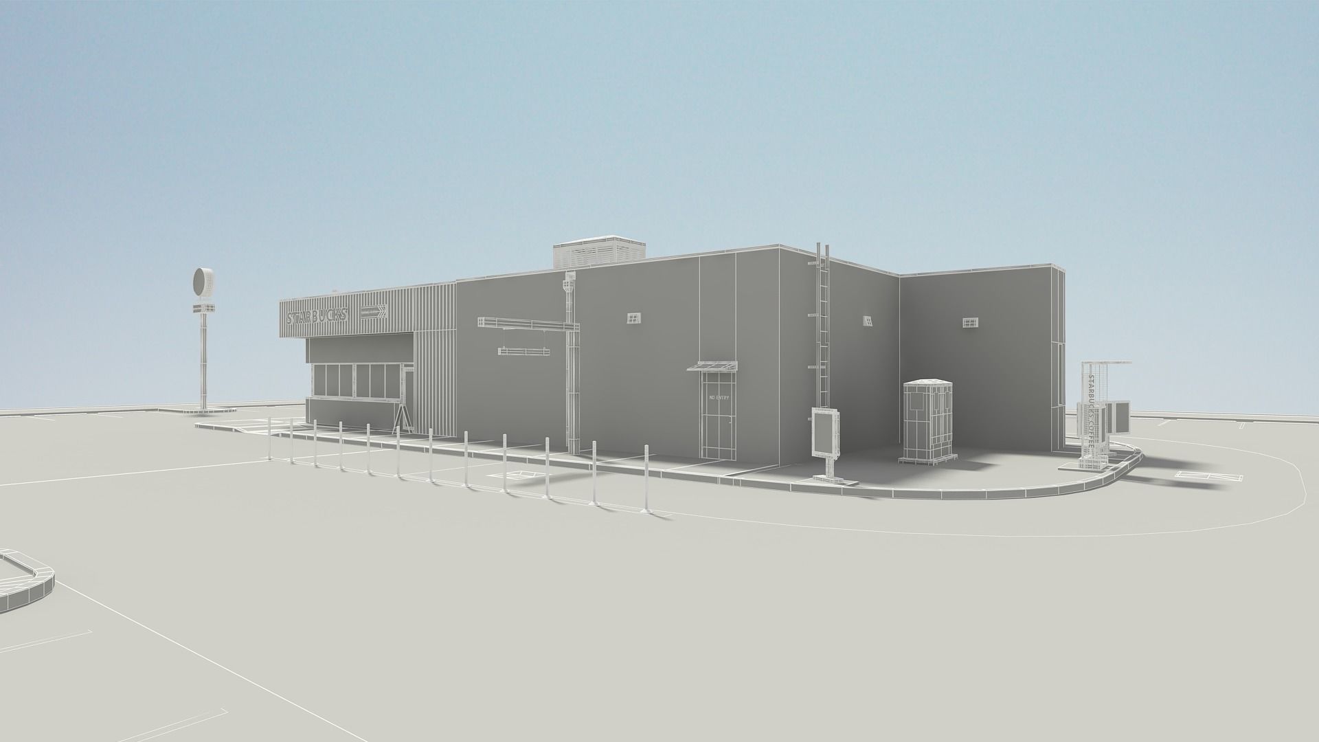 Starbucks Coffee Store 3D model_14