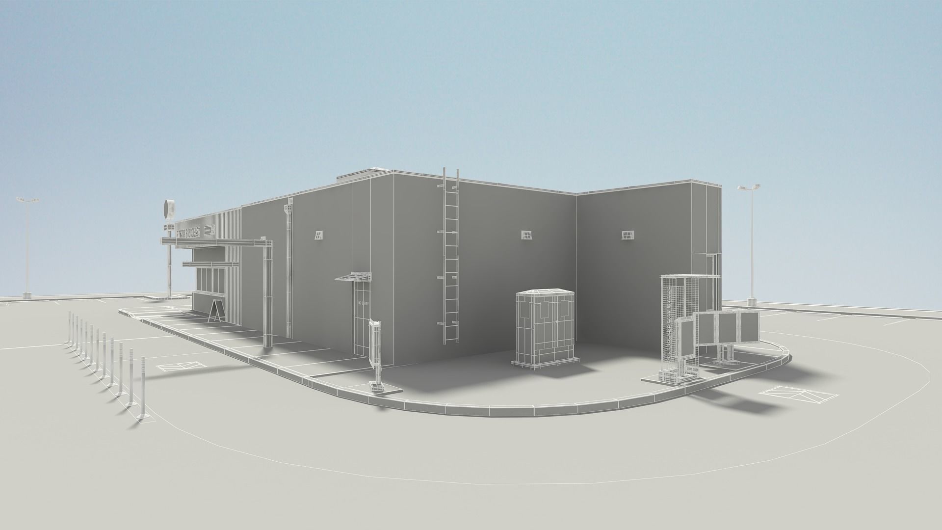 Starbucks Coffee Store 3D model_13