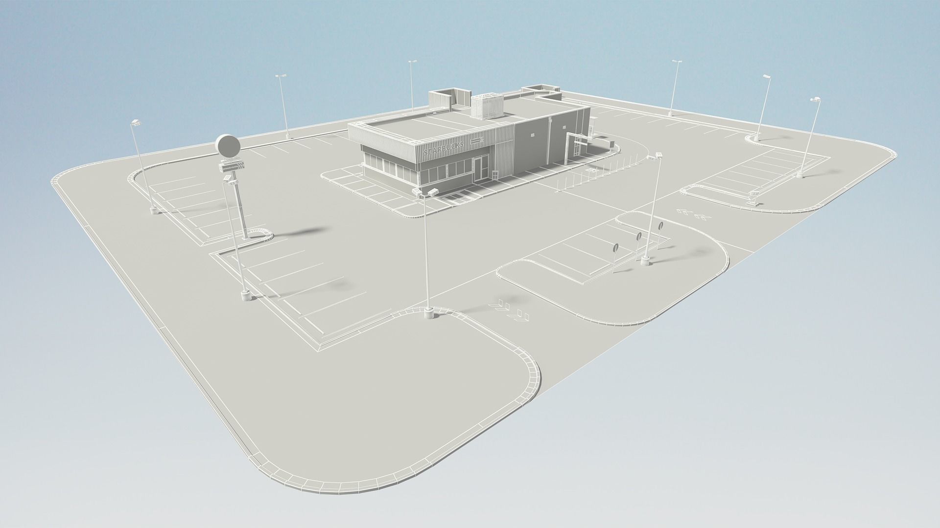 Starbucks Coffee Store 3D model_15