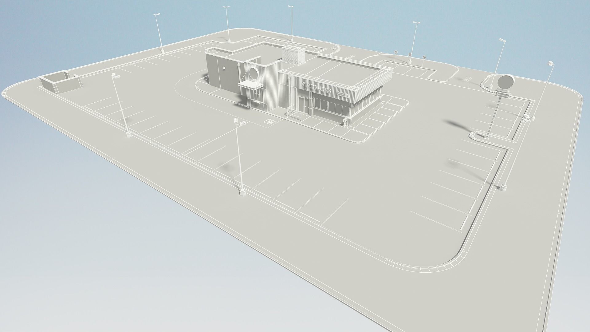 Starbucks Coffee Store 3D model_16