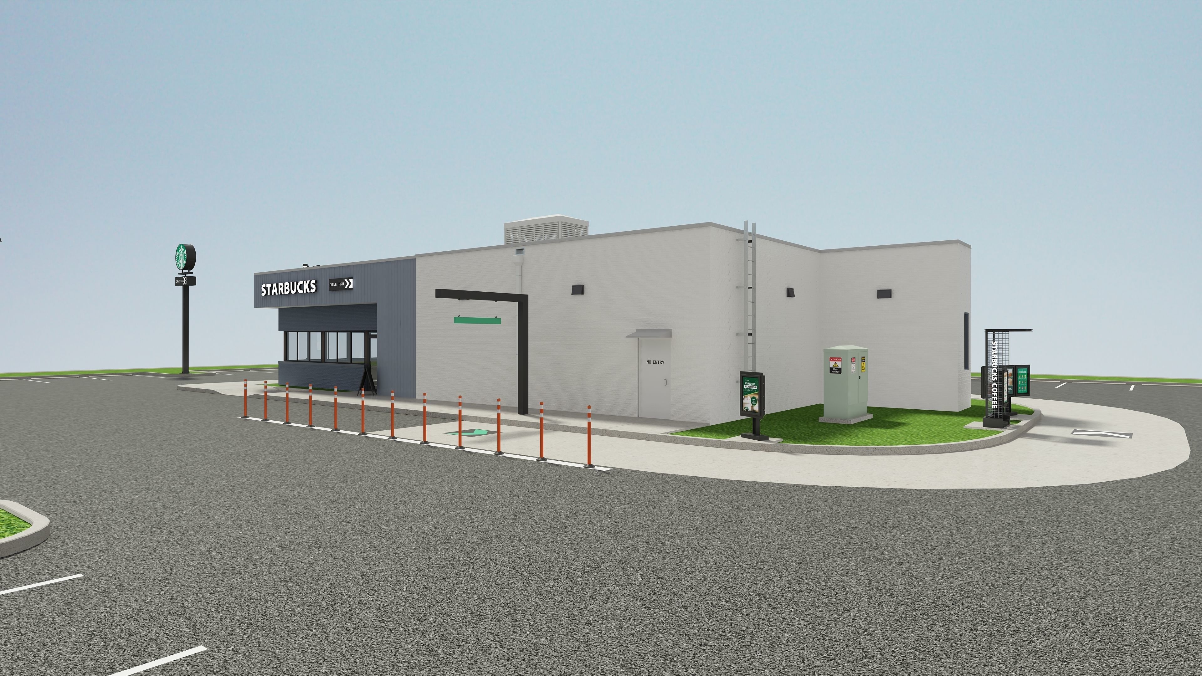 Starbucks Coffee Store 3D model_7