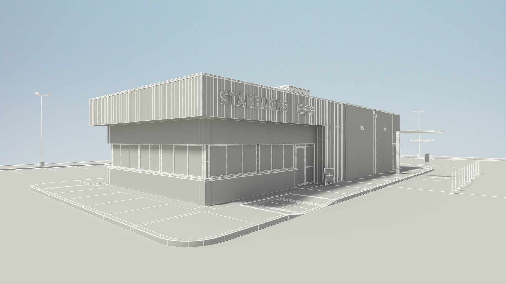 Starbucks Coffee Store 3D model_12