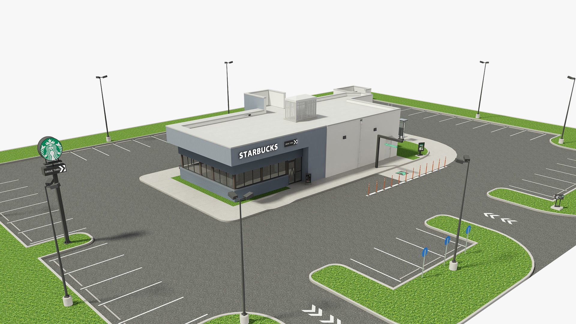 Starbucks Coffee Store 3D model_10