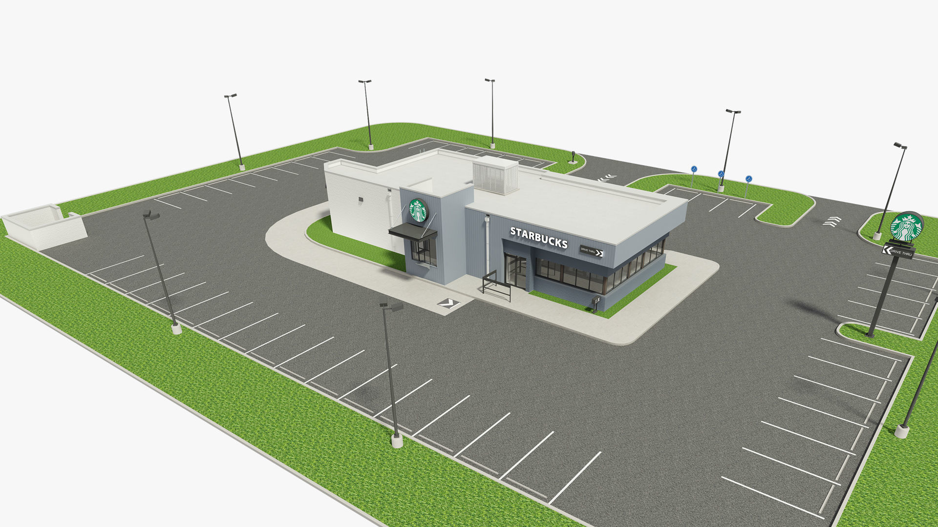 Starbucks Coffee Store 3D model_2