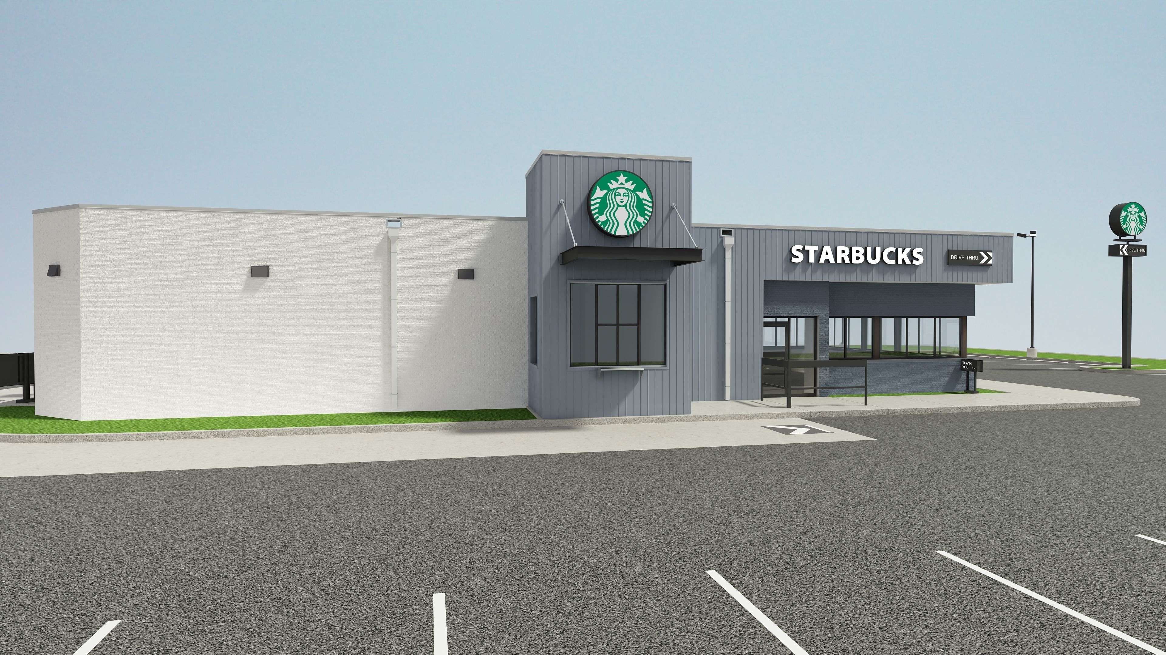 Starbucks Coffee Store 3D model_6