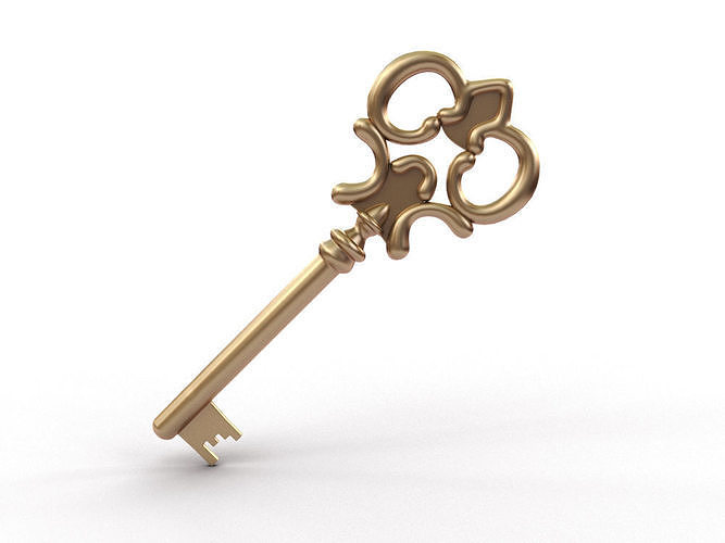 Golden Key 3D model 2