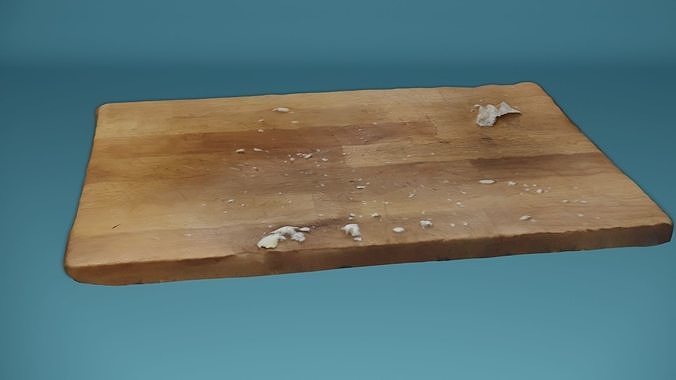 Dirty Cutting Board  Low-poly 3D model 3