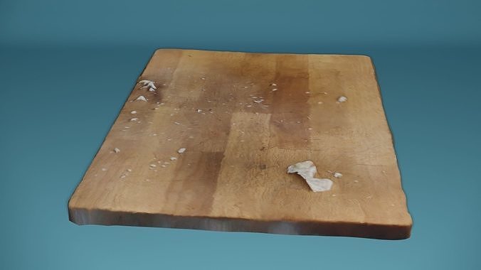 Dirty Cutting Board  Low-poly 3D model 5