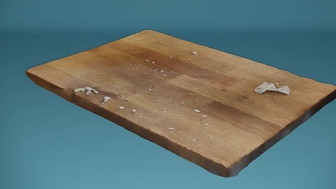 Dirty Cutting Board  Low-poly 3D model 4