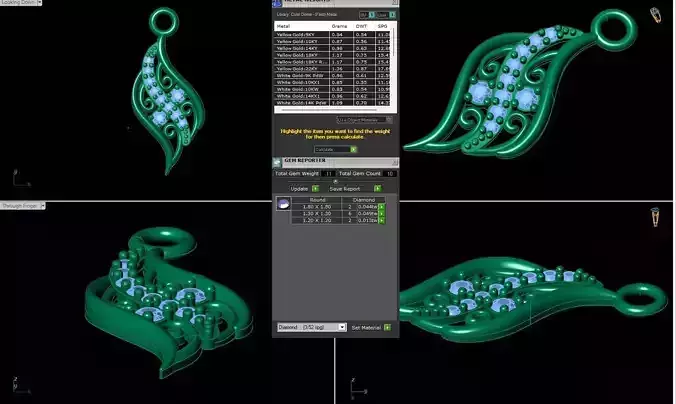  pendants and Earring