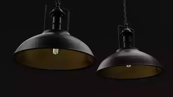 Industrial ceiling Lamp - 2k textures 