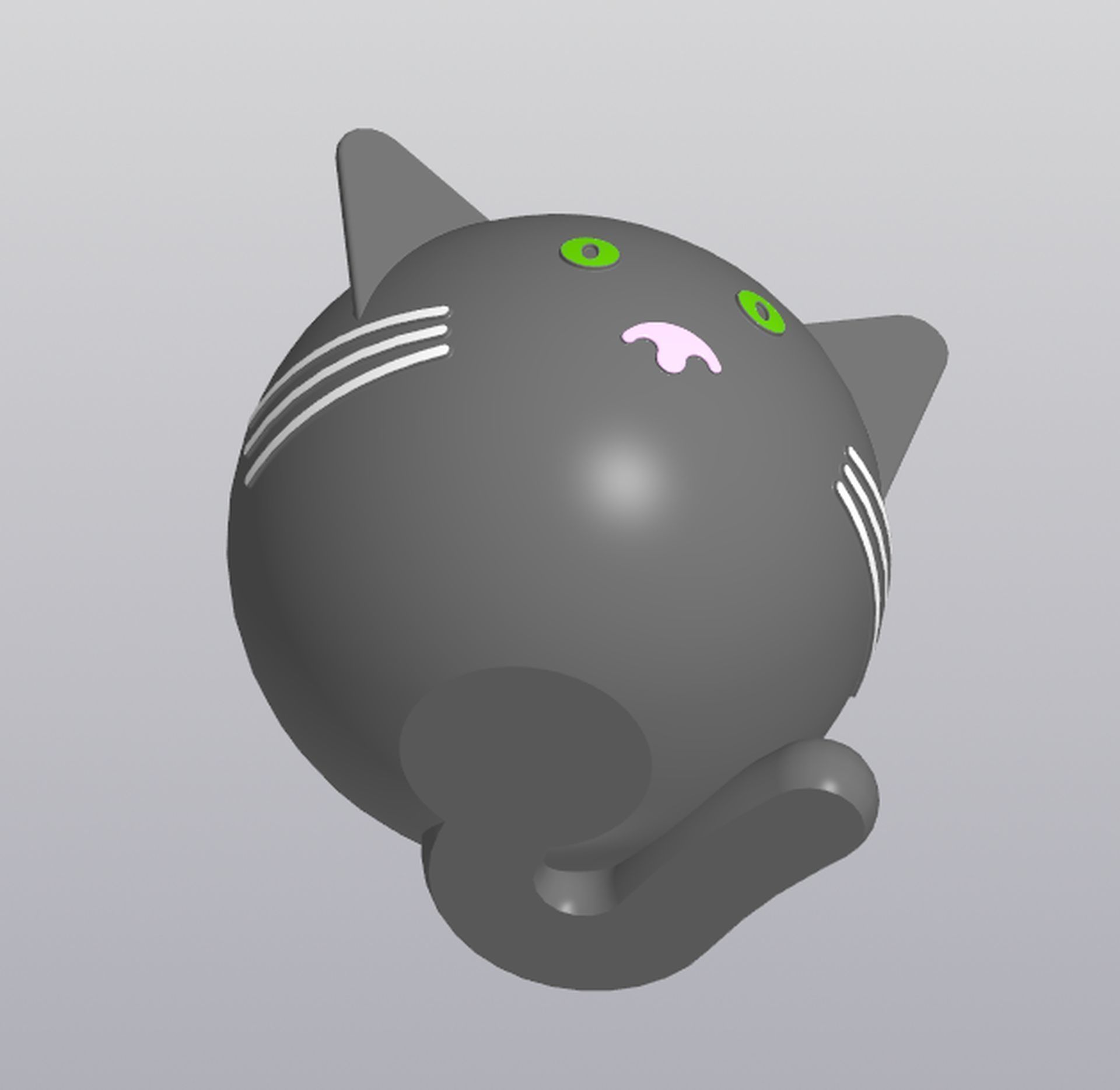 Crazy cat Planter Vase Holder for small things 3D print model_5