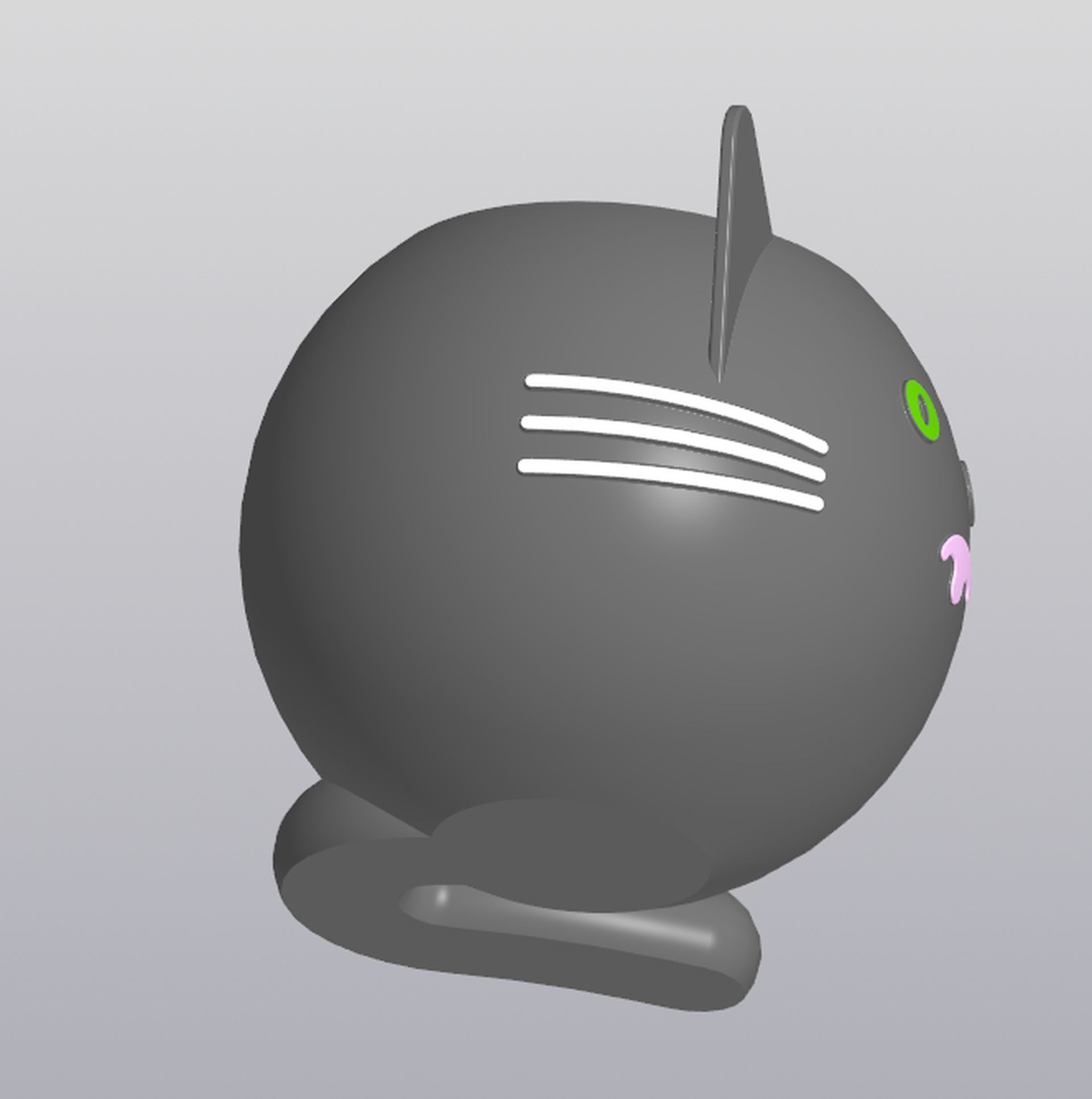 Crazy cat Planter Vase Holder for small things 3D print model_3