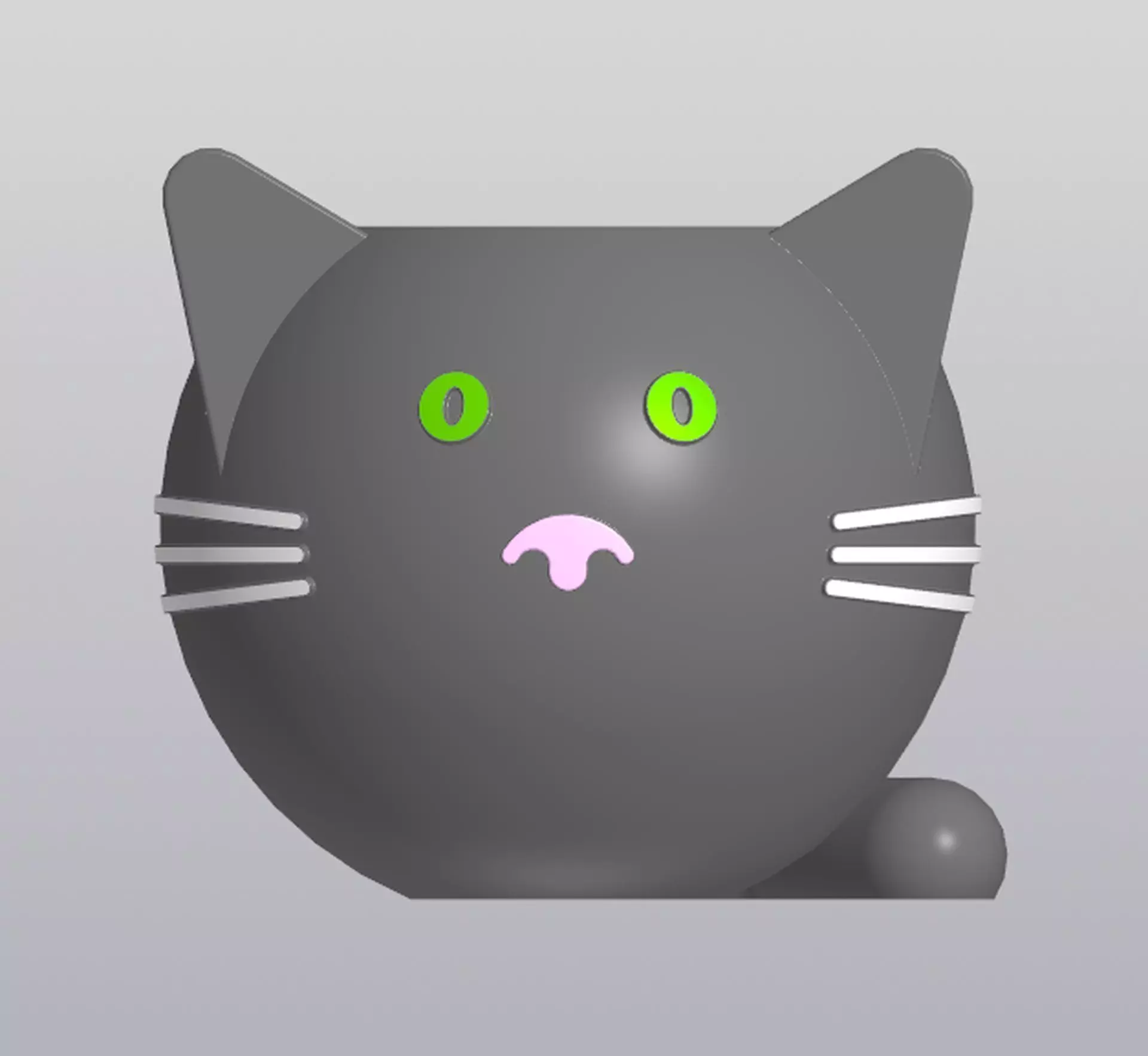 Crazy cat Planter Vase Holder for small things 3D print model_0