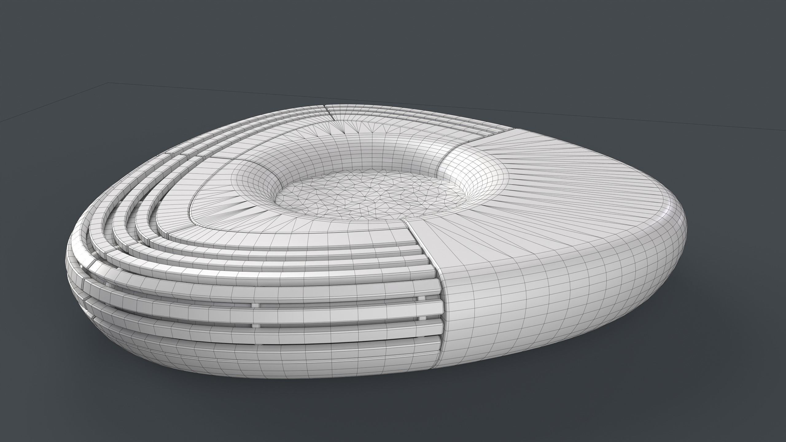 Modern Outdoor Bench 109 PBR Game Ready Low-poly 3D model_28