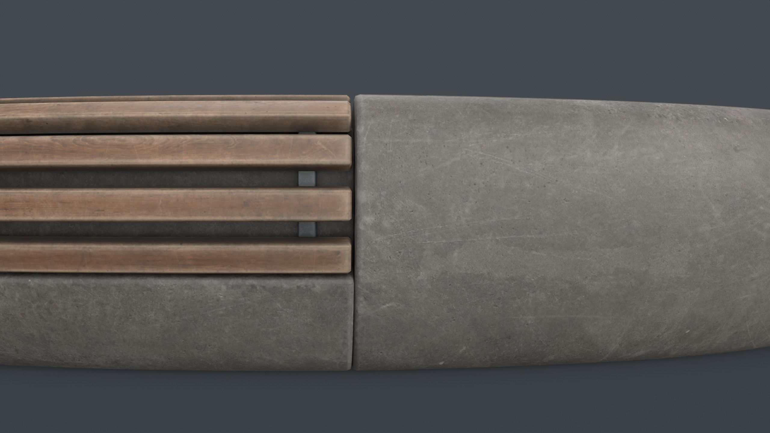 Modern Outdoor Bench 109 PBR Game Ready Low-poly 3D model_23