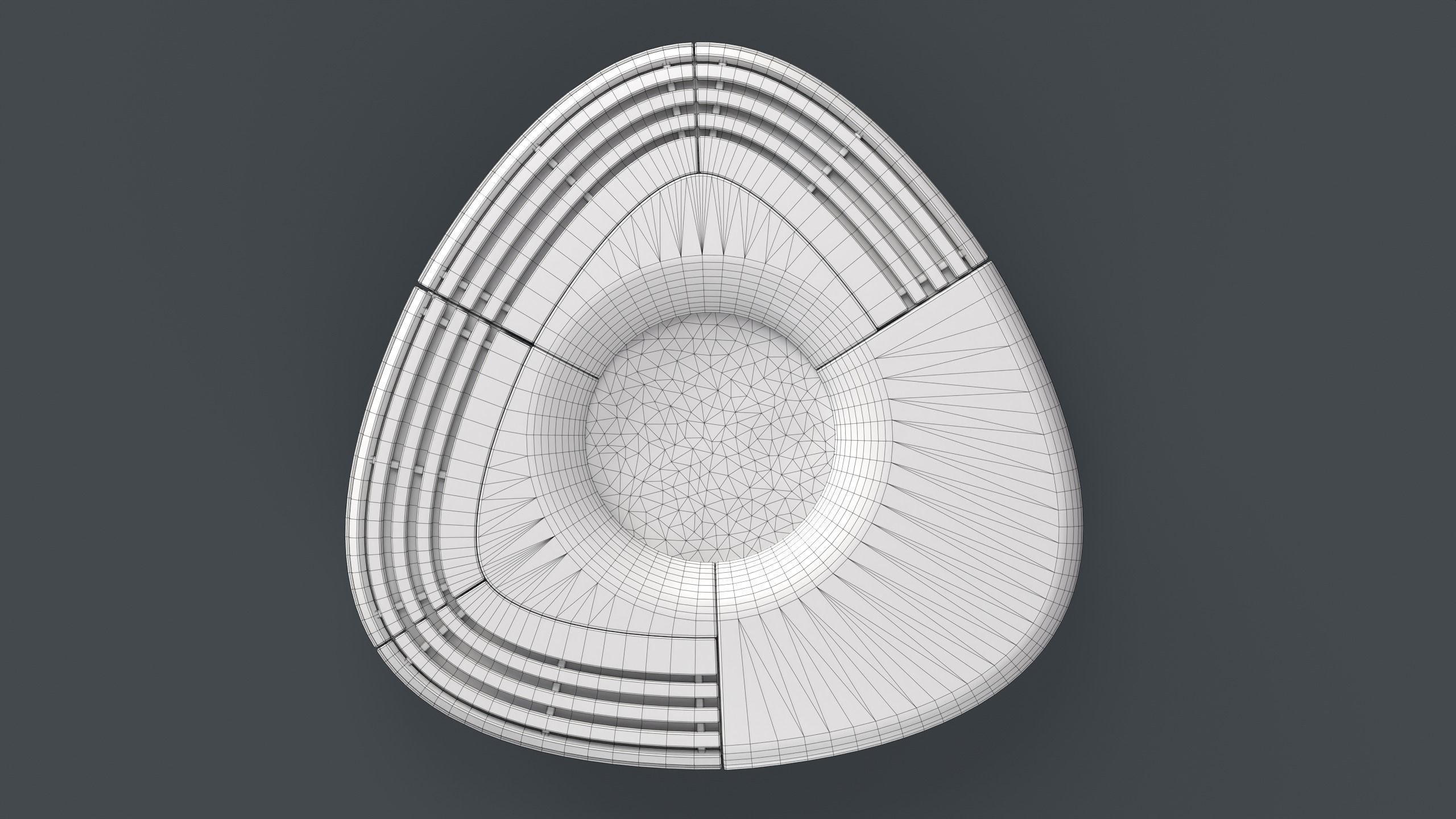 Modern Outdoor Bench 109 PBR Game Ready Low-poly 3D model_29