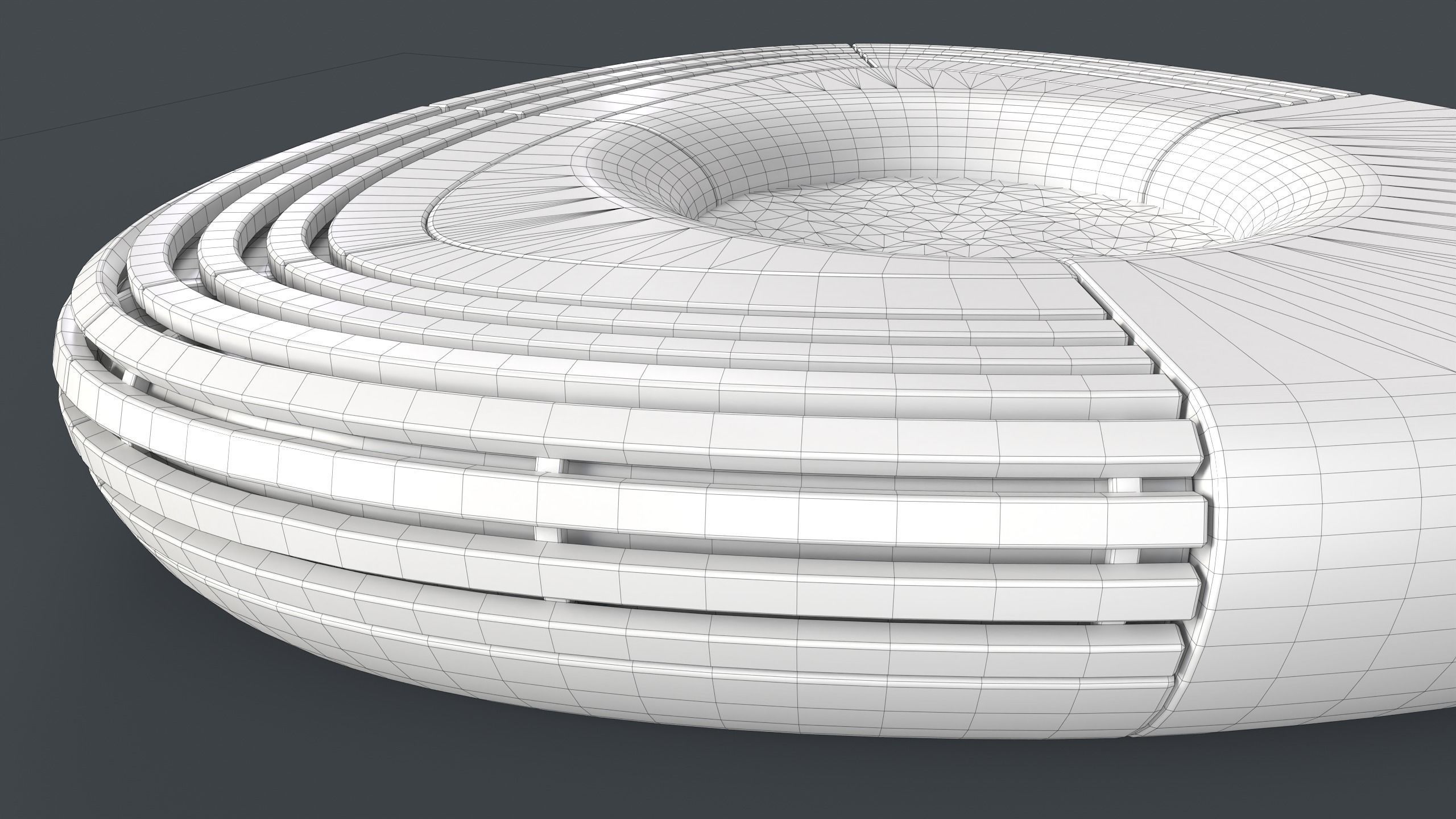 Modern Outdoor Bench 109 PBR Game Ready Low-poly 3D model_30