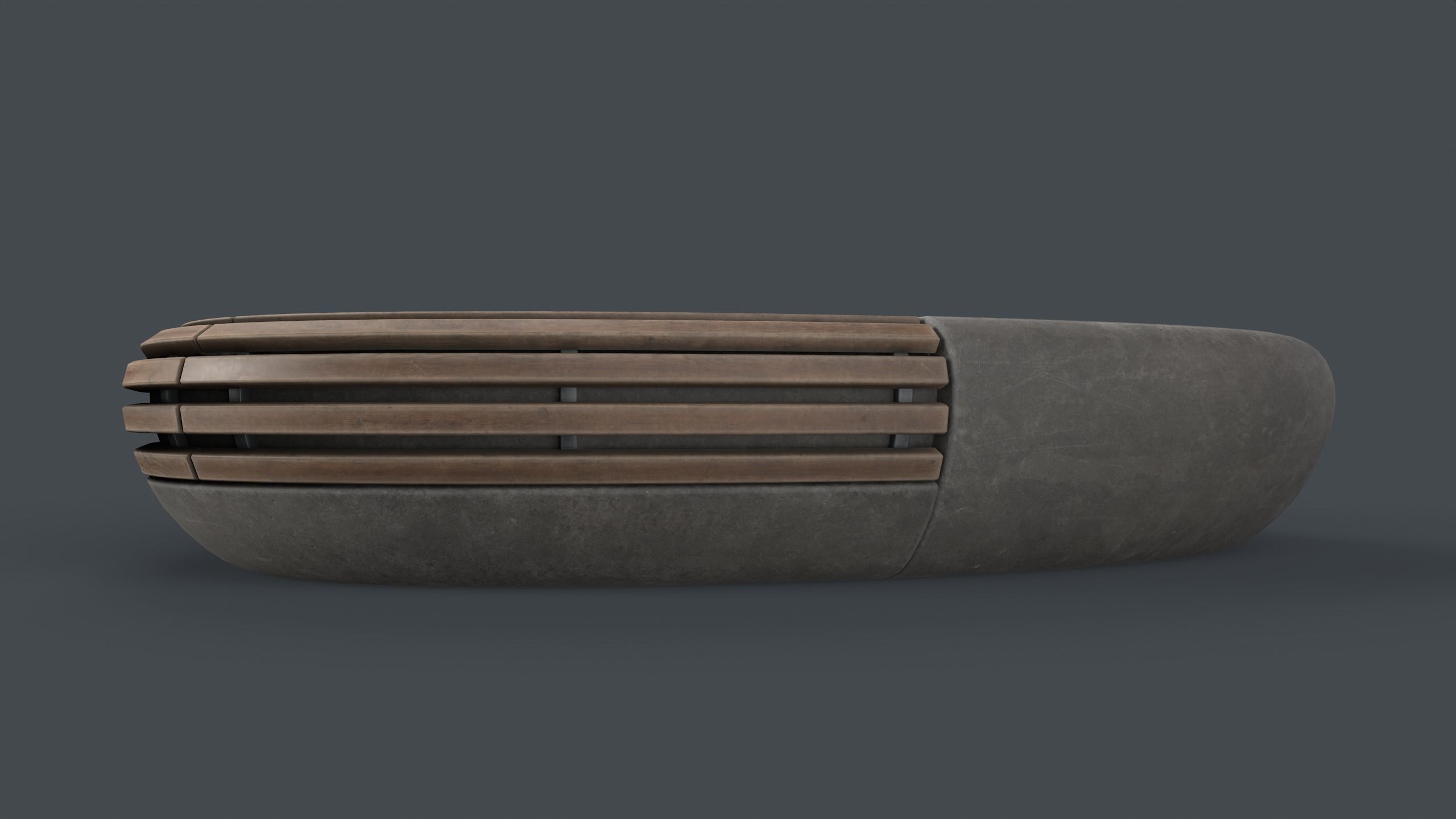 Modern Outdoor Bench 109 PBR Game Ready Low-poly 3D model_15