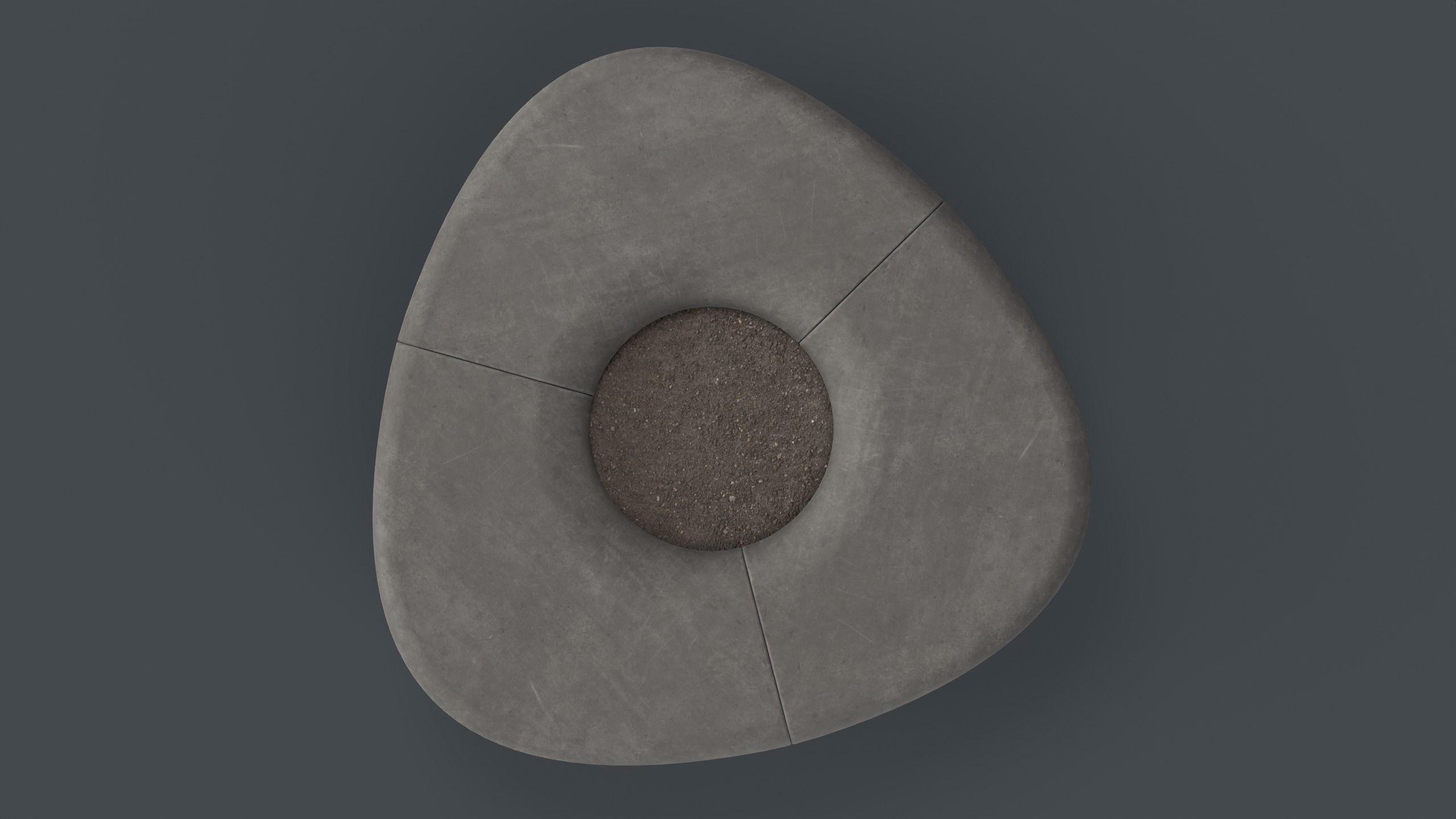 Modern Outdoor Bench 109 PBR Game Ready Low-poly 3D model_14