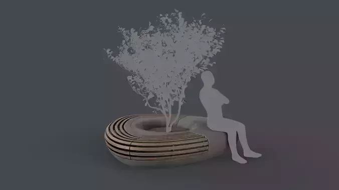 Modern Outdoor Bench 109 PBR Game Ready