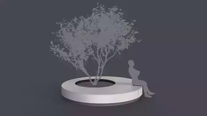 Modern Outdoor Bench 110 PBR Game Ready