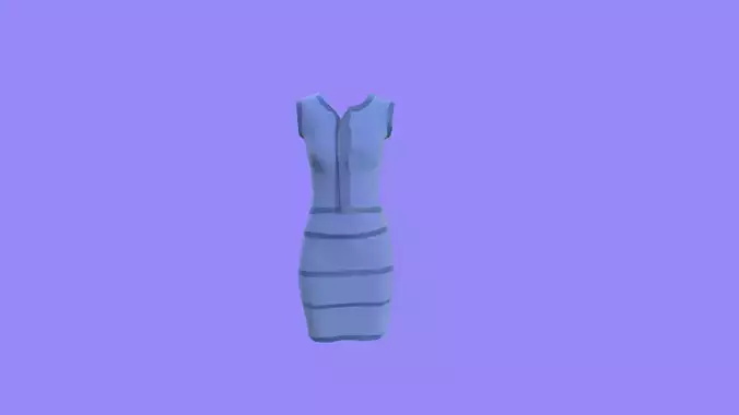 CLOTH DRESS AND SKIRT for character Low-poly 3D model