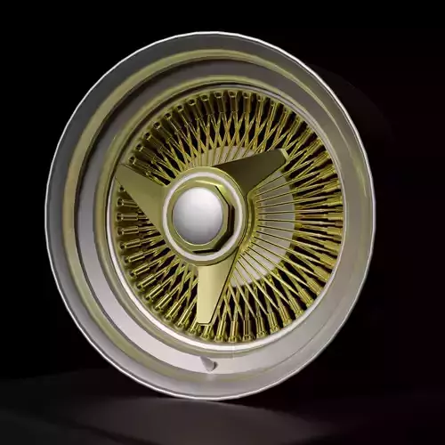 Lowrider Wire - Wheels - Game Ready Low-poly 3D model