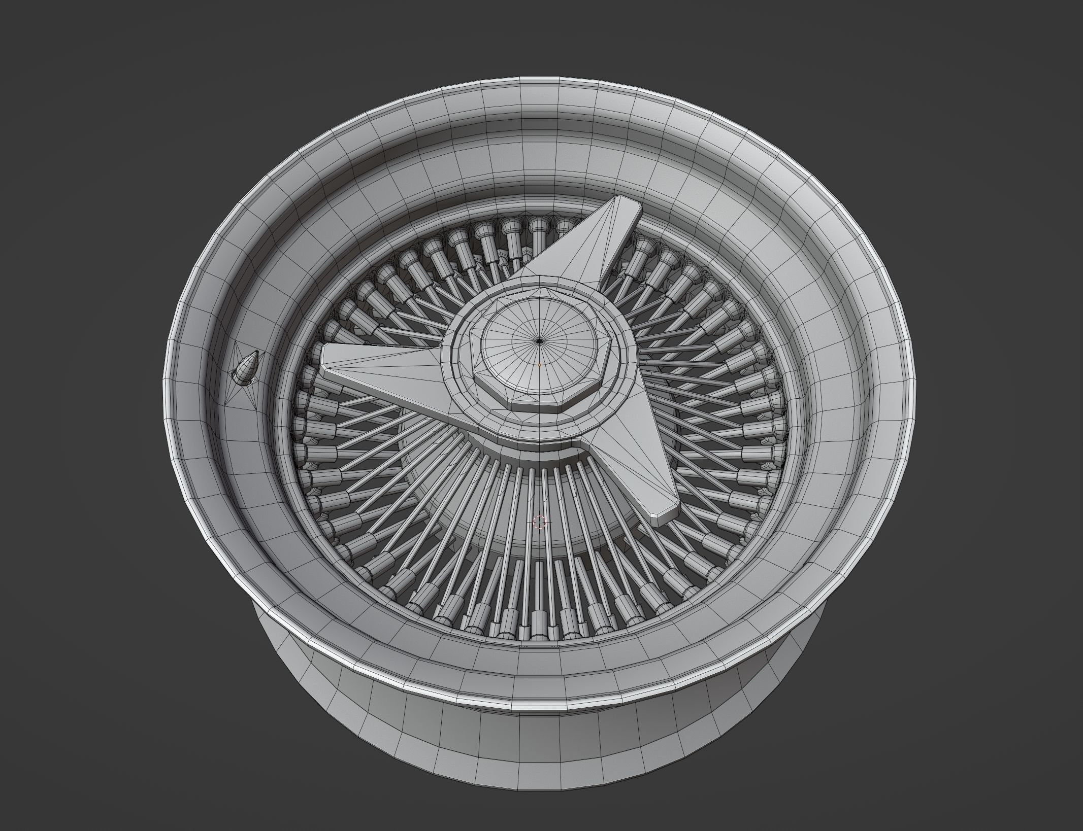 Lowrider Wire - Wheels - Game Ready Low-poly 3D model_2