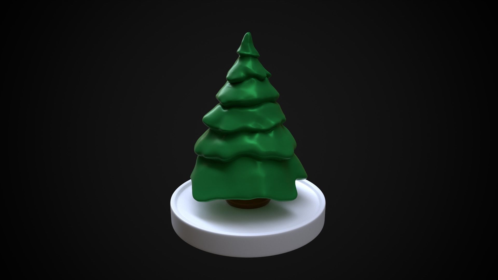 Christmas tree at the stand 3D print model_2