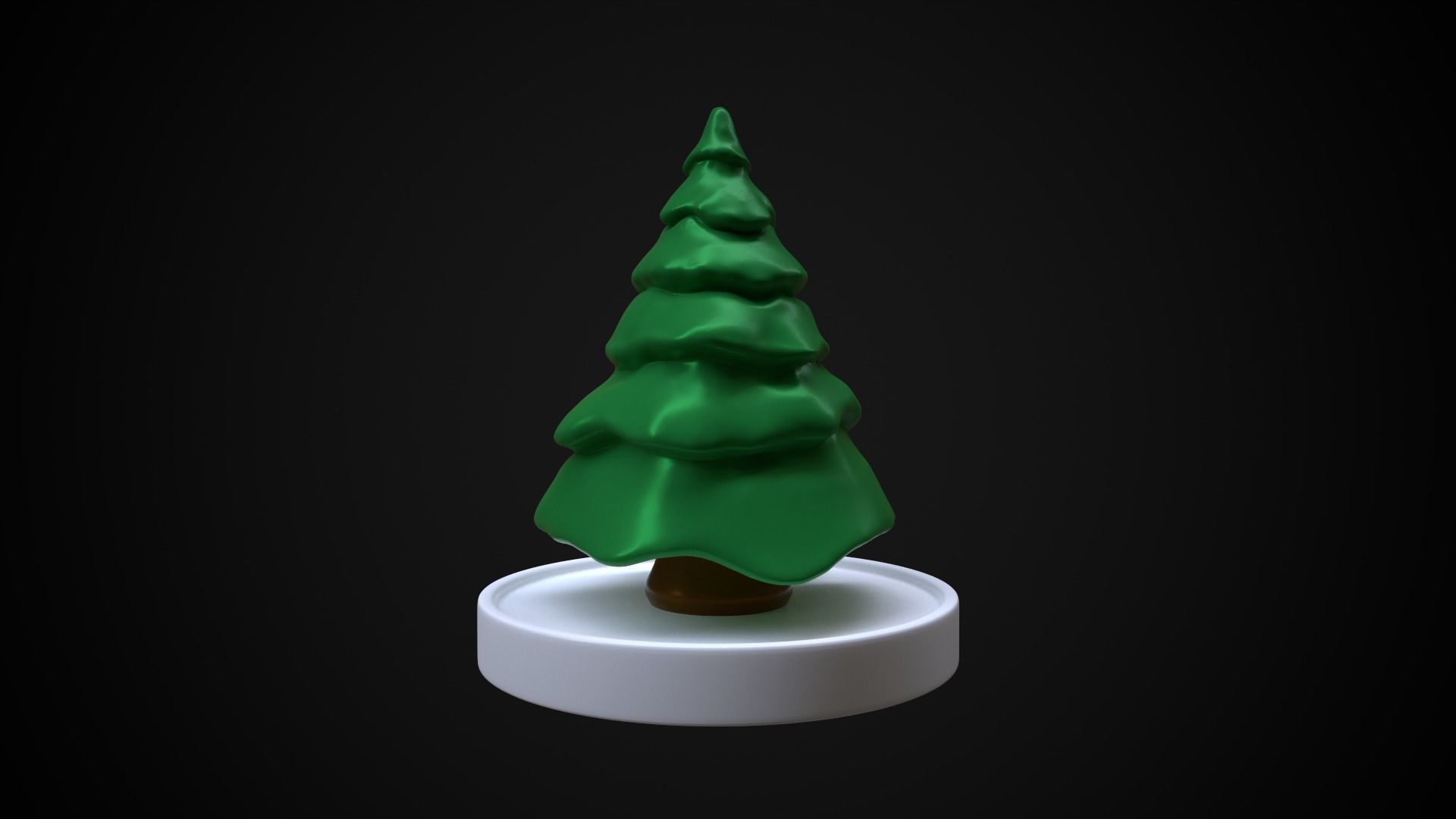 Christmas tree at the stand 3D print model_4