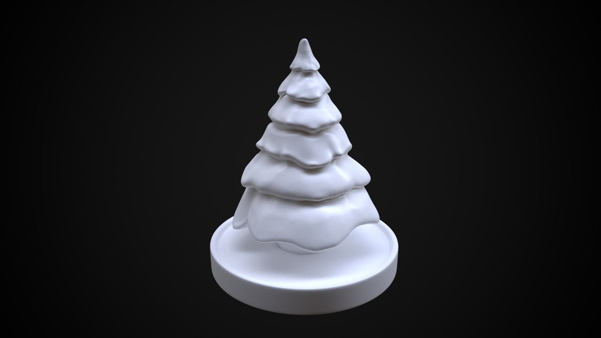 Christmas tree at the stand 3D print model_9