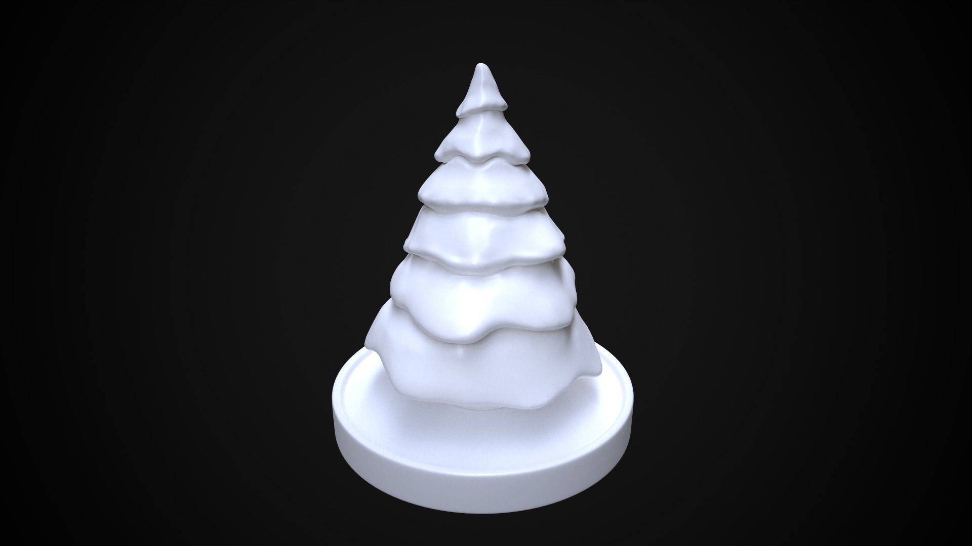 Christmas tree at the stand 3D print model_8