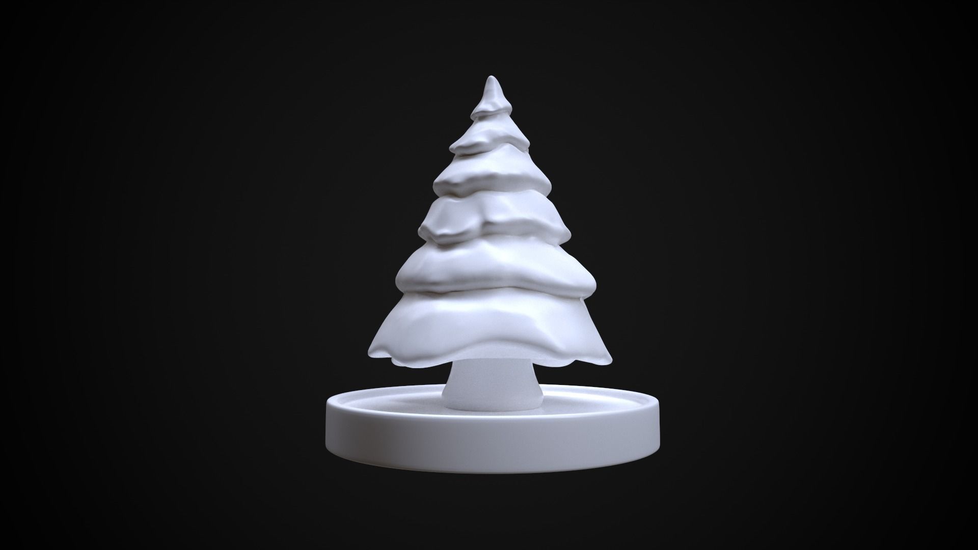 Christmas tree at the stand 3D print model_1