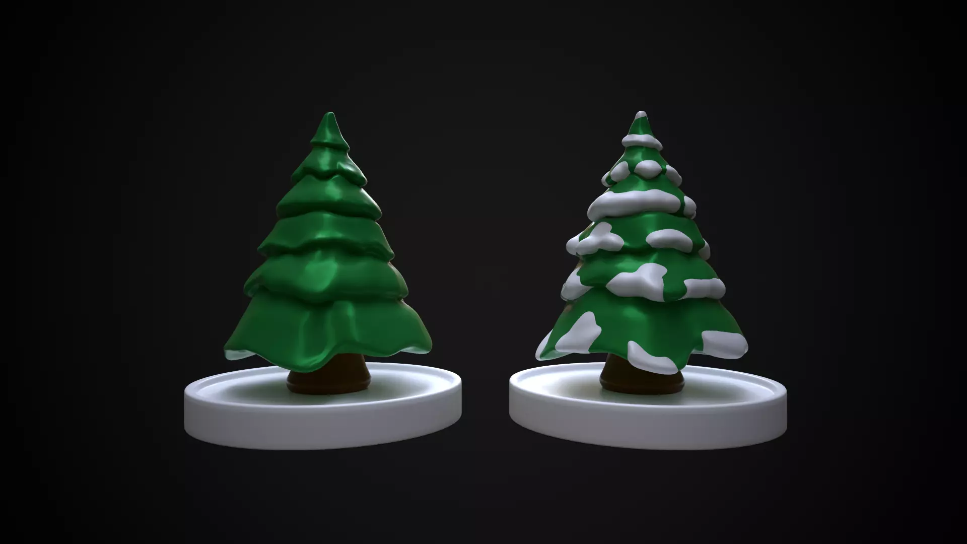 Christmas tree at the stand 3D print model_0