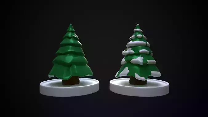 Christmas tree at the stand 3D print model