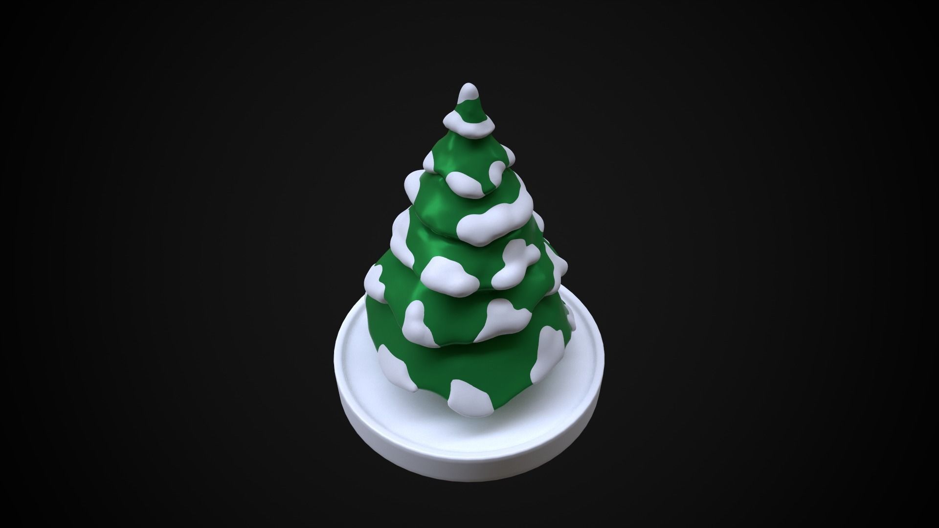 Christmas tree at the stand 3D print model_12
