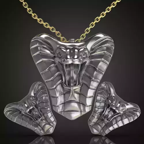 Cobra Pendant and Earing