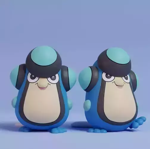 Pokemon - Palpitoad with 2 poses 3D print model