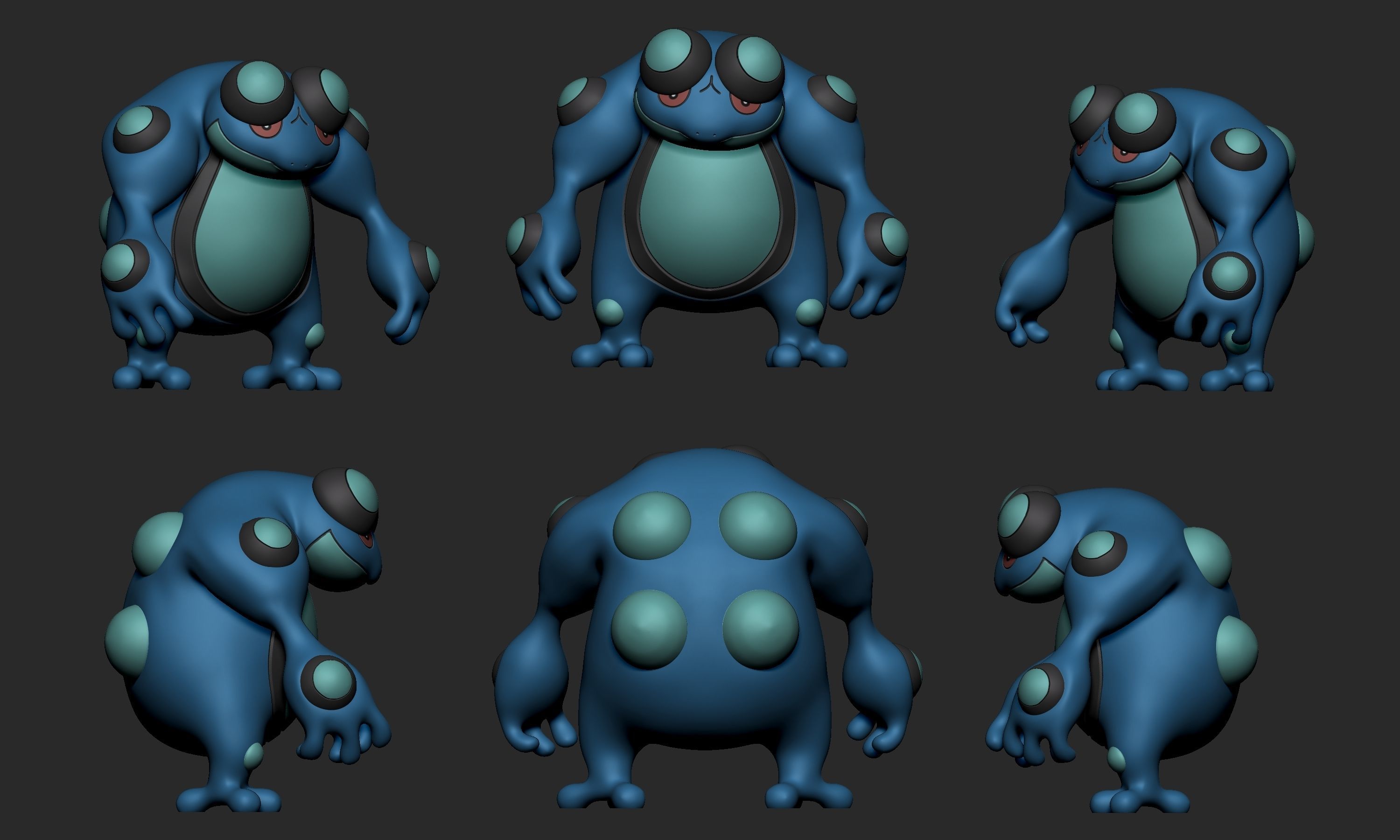 Pokemon - Seismitoad with 2 poses 3D print model_2