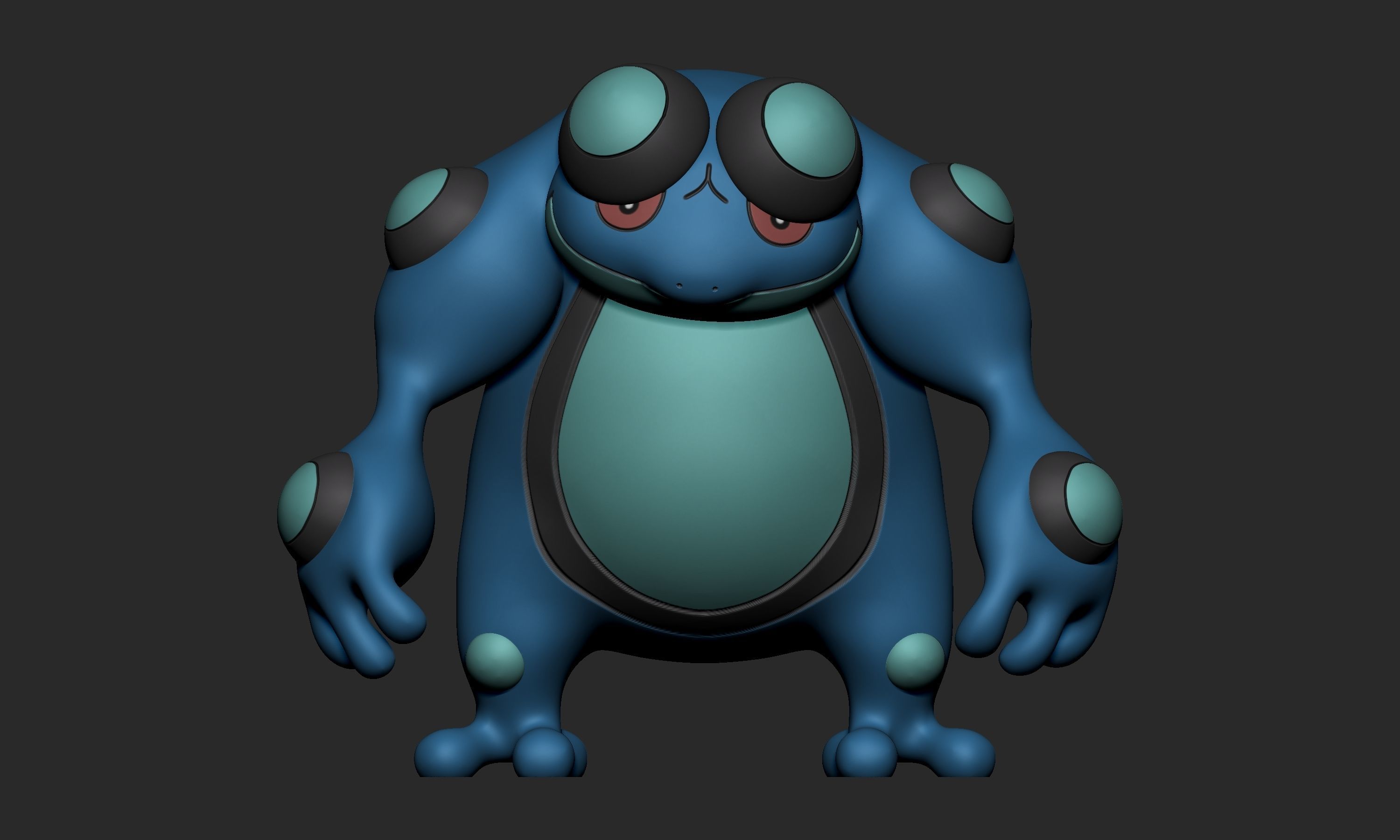 Pokemon - Seismitoad with 2 poses 3D print model_1