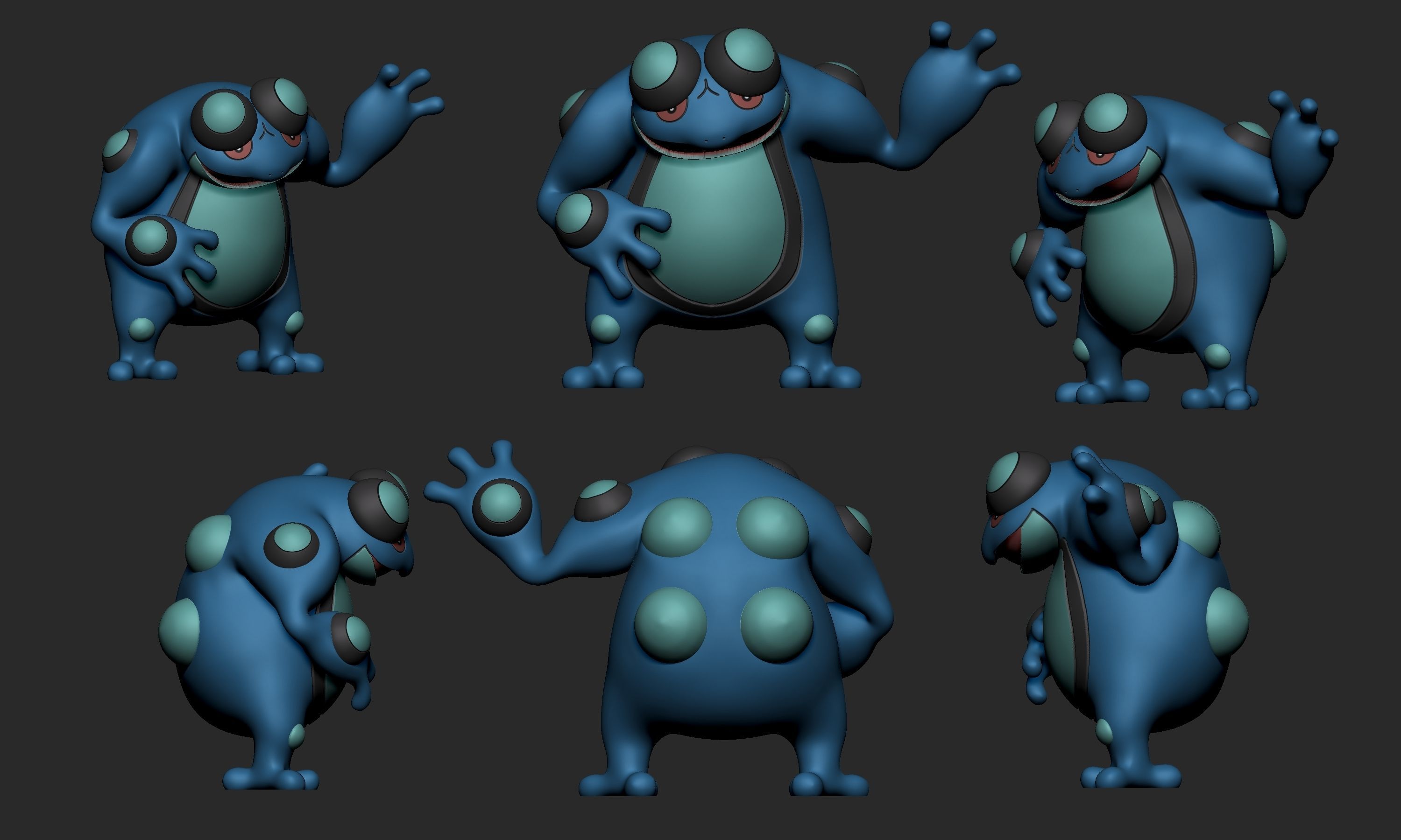 Pokemon - Seismitoad with 2 poses 3D print model_6