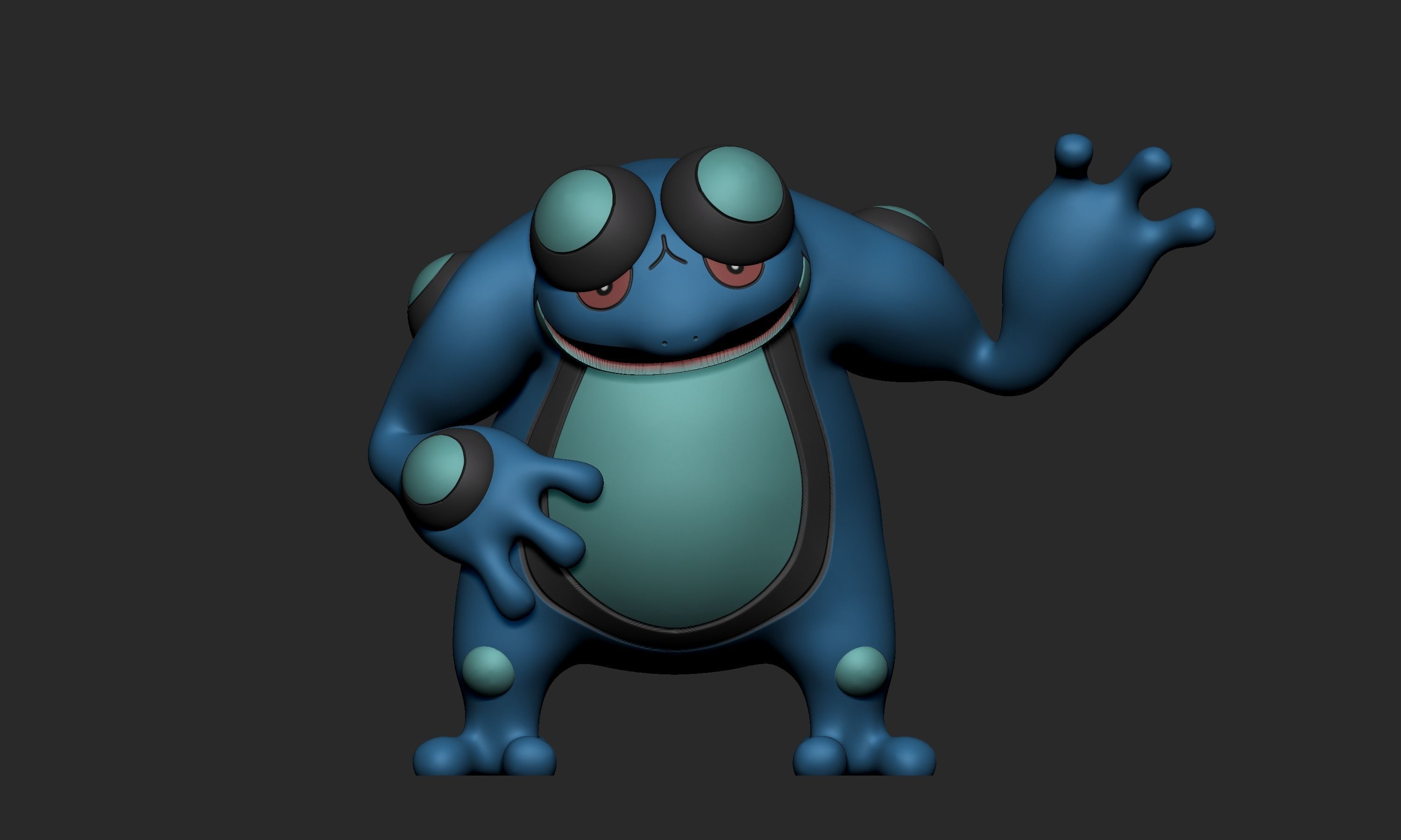 Pokemon - Seismitoad with 2 poses 3D print model_5