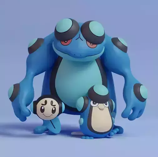 Pokemon - Tympole Palpitoad and Seismitoad with 2 poses
