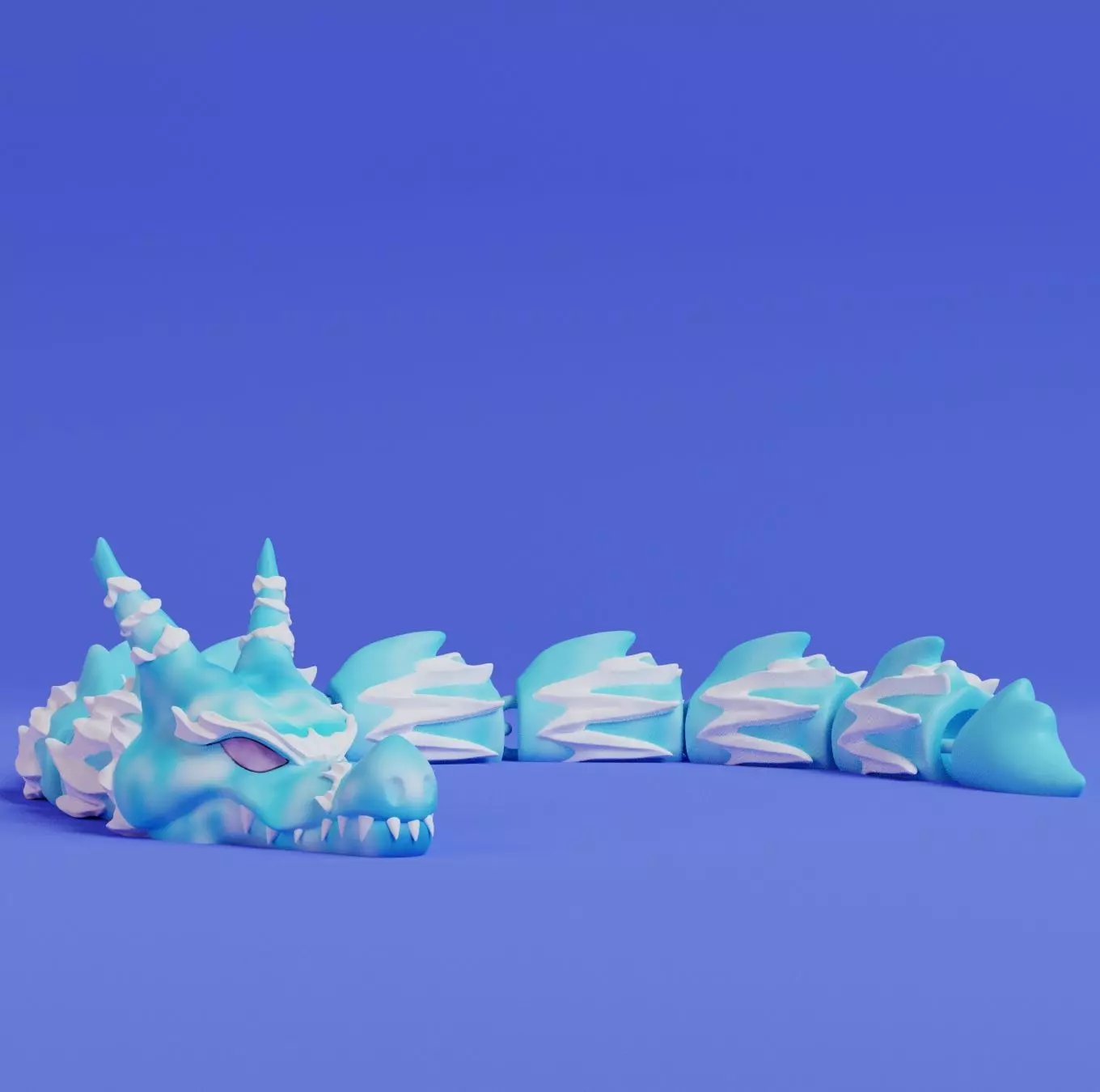 Articulated Flexi Water Dragon  Free 3D print model_0