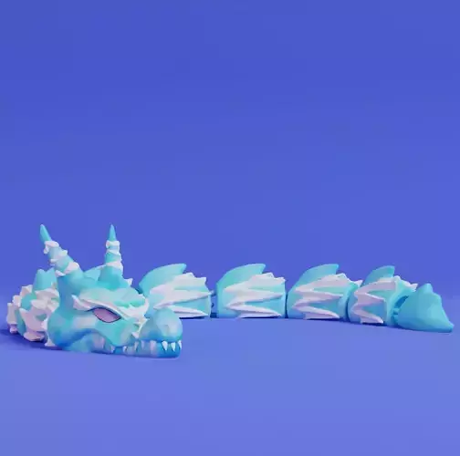 Articulated Flexi Water Dragon  Free 3D print model