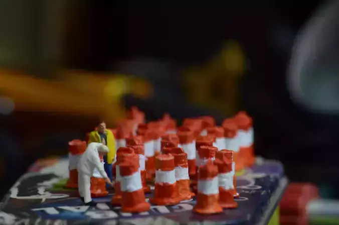 Traffic Barrel Road Construction  Scale H0 1-87 Traffic Drum 3D print model