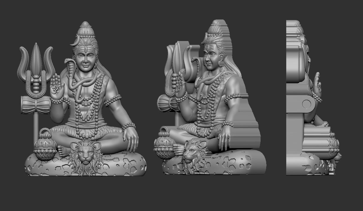 Shiv ji pendent  mahadev pendent  3D model_1